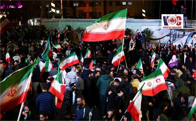 Iranians flood streets in celebration after ceasefire announcement