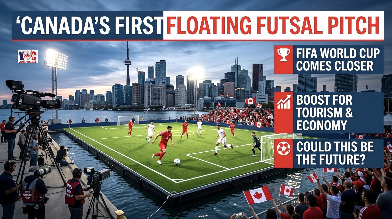 Toronto prepares to make history, Canada’s first “floating futsal pitch” unveiled ahead of FIFA World Cup