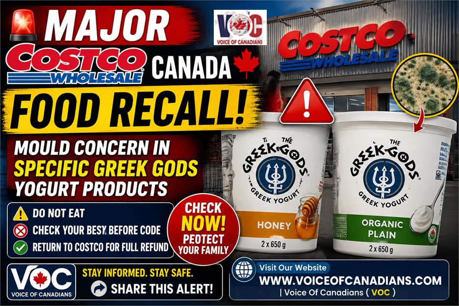 Major Costco Canada Food Recall! Mould Concern in Specific Greek Gods Yogurt Products