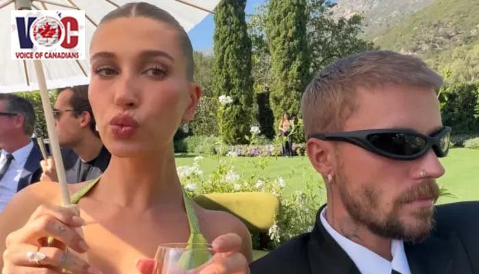 Justin Bieber, Hailey Bieber appear to share tense moment at Billie Eilish’s brother’s wedding