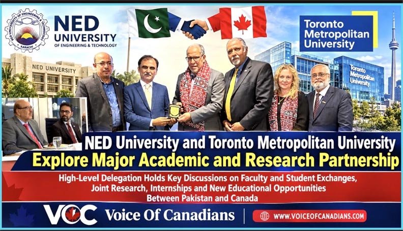 NED University and Toronto Metropolitan University Explore Major Academic and Research Partnership